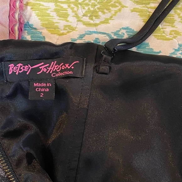 Betsy Johnson Full Skirted Brocade Strapless Mini Gown Gothic Witchy Victorian - Picture 14 of 14